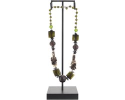 Behave Atelier Noir - Decoratieve Ketting Standaard - Incl. Handgemaakte Ketting - Luxe Woondecoratie - Boho Ibiza/Balinese stijl - 30 cm