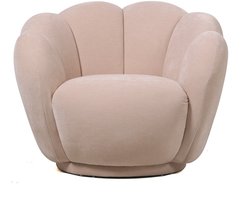 Beige Design Fauteuil – 93x81x70cm – Comfortabele Stoffen Lounge Stoel