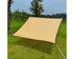 Beige gele zonnebrand - HB balkon binnenplaats zonnebrand - Shadow net - 2m * 3m (zes lijnen)