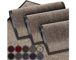 Beige grijze Deurmat 90x120 cm waterdicht wasbaar slijtvast vuilvanger - Antislip deurmat voor entree voordeur gang - entree keuken slaapkamer droogloopmat binnen 180x120