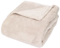 Beige Plaid XL – 200 × 220 cm – Superzacht – Gerecycled Polyester – Beige – Studio Home - Bankdeken