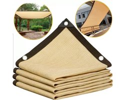 Beige Schaduwnet (2x3m), UV-Bescherming, Plantenschuur, Zonnescherm Buitenshuis, Mesh, Hdpe Zonnebrandstof Zonnescherm, tuinmeubelen