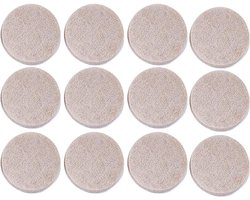 Beige Vilt Pads voor Vloerbescherming - 54 Stuks Meubelpads voor Stoelen en Tafelvoeten - Ideaal voor Houten Vloeren, Vloerbescherming en Krassen Voorkomen - 2.7CM