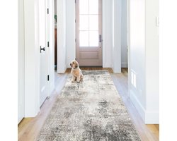 BEIMO wasbaar tapijt woonkamer, abstract design tapijt slaapkamer kortpolig, grote tapijten antislip zacht voor badkamer eetkamer gang, 80x300cm