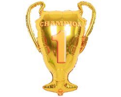 Beker Ballon - XL - 88x66cm - Overwinning - Nummer 1 - Champion - Ballonnen - Kampioen - Wereldkampioen - Beste - Thema feest - Verrassing - Helium ballon - Winnaar - Folie ballon - Leeg - Versiering - Geslaagd