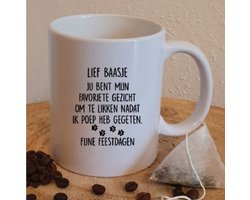 Beker "Lief baasje" - Feestdagen - Grappige mok - cadeau idee