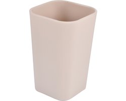 Beker voor badkamer kunststof taupe