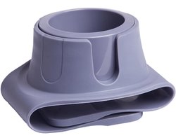 Bekerhouder voor op de bank - Siliconen bekerhouder voor op de bank - Anti-lek bekerhouder voor op de bank - Siliconen onderzetters - Geschikt voor wijnglazen, mokken, bierflessen, blikjes en dunne blikjes - Geschikt voor slaapkamer en kantoor - Grij