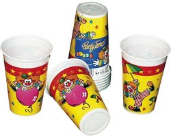 Bekers 25cl 8 stuks clown