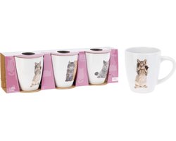 Bekerset katten 3-delig 220ml