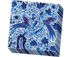 Bekking & Blitz - Servetten - Papieren servetten - Royal Delft - Delfts blauw - Koninklijke Porceleyne fles Delft - Kunst - Uniek design - 20 stuks - 33 x 33 cm - 3 laags - FSC gekeurd