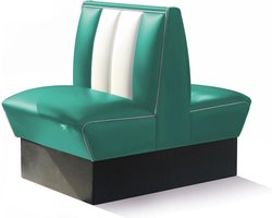 Bel Air Dinerbank Double Booth HW-70DB Turquoise