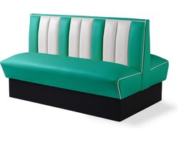 Bel Air Dinerbank Double Booth – Turquoise – Plek voor 6 Mensen
