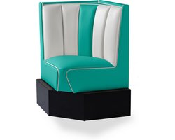 Bel Air Dinerbank Hoek HW-60/60 Turquoise