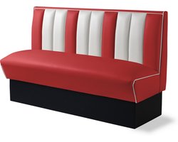 Bel Air Dinerbank Single Booth HW-150 Rood