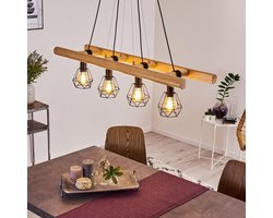 BELANIAN - Houten Hanglamp - Plafondlamp - Grote kroonluchter van hout, Rustieke hanglamp, Industriële houten Hanglamp Handgemaakt