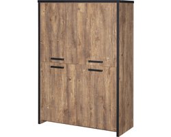 Belfurn - Barkast highboard Eunice in decor mango bruin en zwart