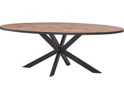 Belfurn - Eetkamertafel ovaal 220x110 cm elegant in canada eik decor