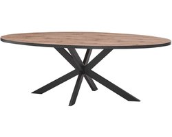 Belfurn - Eetkamertafel ovaal 220x110 cm Etienne in mango eik decor