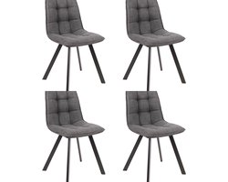 Belfurn - Set van 4 stoelen S260 in antraciet stof