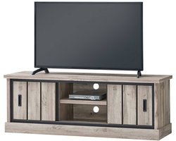 Belfurn - TV-meubel Elena 155 cm – Canada eik decor met zwarte accenten
