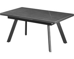 Belfurn - Verlengbare eetkamertafel Armani 160/200 x90 cm in grijze keramiek