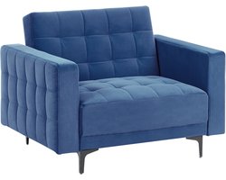 BELIANI ABERDEEN - Fauteuil - Blauw - Fluweel