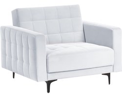 BELIANI ABERDEEN - Fauteuil - Lichtgrijs - Fluweel