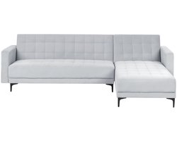 BELIANI ABERDEEN - Hoekbank - Lichtgrijs - Linkszijdig - Fluweel