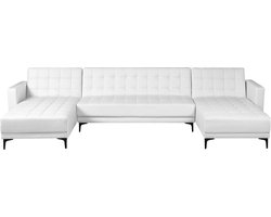 BELIANI ABERDEEN - U-vorm bank - Wit - Kunstleer