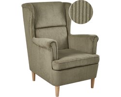 BELIANI ABSON - Fauteuil - Groen - Corduroy