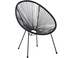 BELIANI ACAPULCO II - Tuinstoel - Zwart - PE rotan