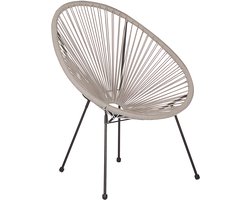 BELIANI ACAPULCO - Tuinstoel - Lichtgrijs - PE rotan