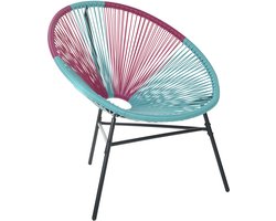 BELIANI ACAPULCO - Tuinstoel - Turquoise - PE rotan