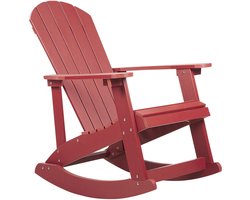 BELIANI ADIRONDACK - Schommelstoel - Rood - Kunsthout