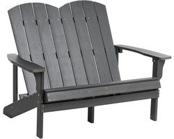 BELIANI ADIRONDACK - Tuinbank - Donkergrijs - Kunsthout