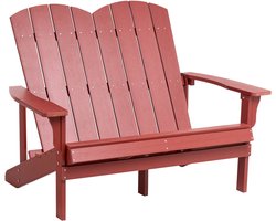 BELIANI ADIRONDACK - Tuinbank - Rood - Kunsthout