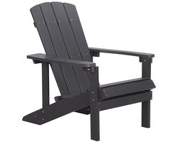 BELIANI ADIRONDACK - Tuinstoel - Donkergrijs - Kunsthout