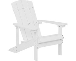 BELIANI ADIRONDACK - Tuinstoel - Wit - Kunsthout