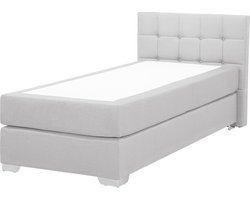 BELIANI ADMIRAL - Boxspringbed - Lichtgrijs - 90 x 200 cm - Polyester
