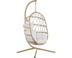 Beliani ADRIA - Hangende stoel - Beige - Kunststof