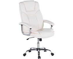 BELIANI ADVANCE - Bureaustoel - Crème - Kunstleer
