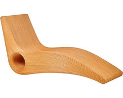 BELIANI AIROLE - Ligstoel - Lichthout - Rotan