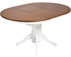 BELIANI AKRON - Uitschuifbare eettafel - Bruin - 106/150 cm - Rubberhout