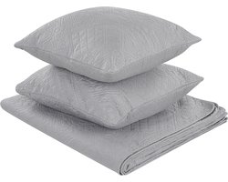 BELIANI ALAMUT - Plaid met kussens - Grijs - 140 x 210 cm - Polyester