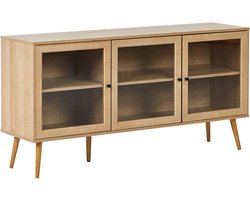 BELIANI ALBANY - Sideboard met 3 deuren - Lichthout - Vezelplaat