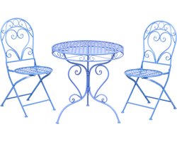 BELIANI ALBINIA - Bistroset voor 2 - Blauw - Metaal