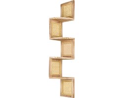 BELIANI ALDER - Boekenkast - Lichtbruin hout - Glasvezel