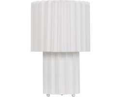 BELIANI ALFEIOS - Tafellamp - Wit - Linnen
