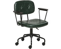BELIANI ALGERITA - Bureaustoel - Donkergroen - Kunstleer